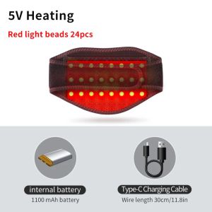 660nm Red Light Heating Neck Brace Rechargeable Type-C Design Delivers Joint Comfort & Fatigue Relief