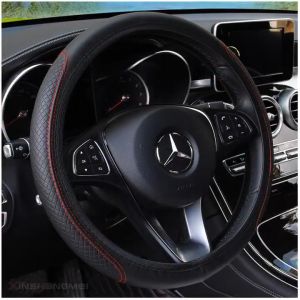 Car Steering Wheel Cover 38CM Universal Auto Steering- wheel Cover Anti-Slip Embossing Leather Steer Wheel Covers