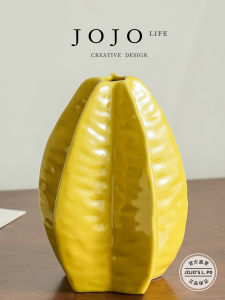 Modern Style Ceramic Flower Vase Artificial Flower Arrangement Home Decoration Creative Artistic Touch Polished Finish