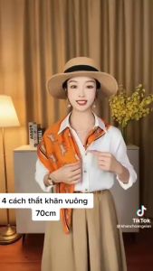KHĂN LỤA vuông choàng cổ size 70x70 cm khăn lụa bandana Khăn Lụa  Vuông Cao Cấp khăn Turban Trùm Đầu Đi Biển Buộc Tóc Làm Áo Yếm Thời Trang - Lazada