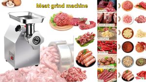 เครื่องบดเนื้อแช่แข็ง ZB12A เครื่องบดกระเทียม, บดพริก, บดอเนกประสงค์ ระหว่าง 16 - 24 มม (ชุด 10 กระบวนการ)