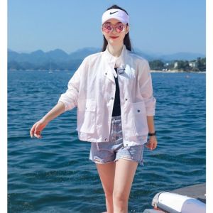 ECLAIRE 003 Jacket Wanita Nylon Belted Collar Longsleeves Casual Santai Trendy Modis Import losz