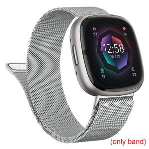 Metal Mesh Strap for Fitbit Versa 3 4 Band Milanese Loop For Fitbit Sense/Sense 2 Magnetic Bracelet Replacement Watchband
