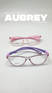 Atlas Apparel AUBREY Premium Blue Light Blocking Anti-Radiation Eyeglasses for Kids/Pre-Teens - Cat-eye Frame