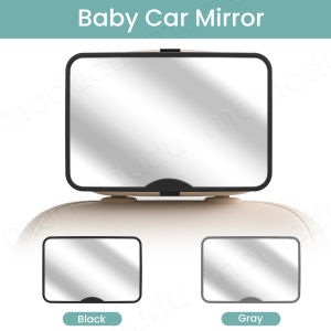 Large Size Car Backseat Baby Mirror Anti-UV Webbing Shatter-Proof & Super Clear View Easy to Install Fits Most Cars