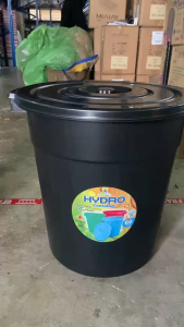 Large Capacity 60L Drum Plastic Storage Bin with Fitted Lid Durable Home Organizer for Clothes Toys and Household Items