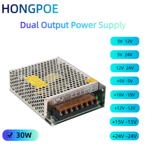 30W Dual Output Power Supply 5V 10V 12V 15V 24V D-30A 30B D-30C +5V -5V +10V -10V +12V -12V +15V -15V +24V -24V AC100-240V SMPS