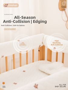 ZHISHAN | Crash-proof Baby Bed Bumper Soft Edge Breathable High Elastic