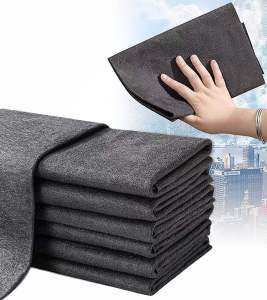 Magic Cleaning Cloth: Thickened Reusable Microfiber Glass Clean Towel Washable Lint-free Cleaning Rags for Kitchen Glass