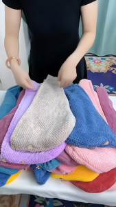 Japanese Striped Microfiber Hair Drying Towel Cap Super Absorbent Coral Fleece Quick Dry Turban Hat