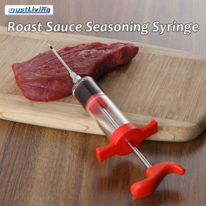 หัวฉีดซอสไก่งวงสำหรับที่ฉีดเนื้อหัวฉีดรสอาหารหมักพร้อมเข็มสำหรับย่างซอสเข็มฉีดยาปรุงรสคริสมาสต์ที่จำเป็นสำหรับเทศกาลคริสต์มาส