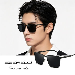 SEEMELO Men’s Polarized Sunglasses Retro Driving Sunglasses Photochromic Sunglasses Square Sunglasses UV400 Clear Vision Sunglasses Cycling Riding Running Glasses for Men