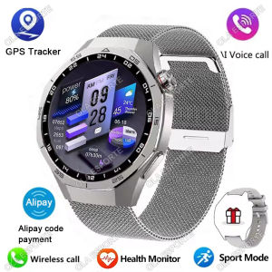 2025 New Smart Watch Men Watch 5 Pro 1.52 AMOLED Screen Bluetooth Call GPS Trajectory NFC Heart Rate Dynamic Lsland SmartWatches