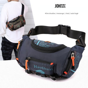 ELACCENT กระเป๋าผู้ชาย กระเป๋าคาดอก ปลั๊กหูฟัง กระเป๋า สายสะพายไหล่ปรับได้ ความจุสูง ผู้ชาย แฟชั่น มัลติฟังก์ชั่นกลางแจ้ง กระเป๋าสะพาย ผช อวสำหรับกระเป๋าเอวผู้ชาย กระเป๋าคาดอก