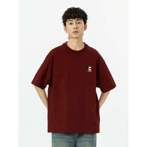 Yoke Studio American Casual round Neck Short Sleeves Tops Men and Women 26 260G Summer Loose-Fitting Pure Cotton T-shirt