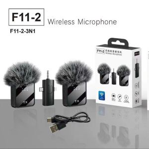 【New Arrival】Aitemay F15 Wireless Lavalier Microphone 3-in-1 Noise Cancelling Plug & Play for iPhone/Android/Camera 10H Battery Windproof Live Streaming Vlog Recording