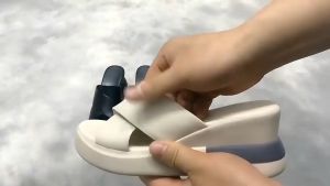 COD M61 QUINN Sandal Wedges Wanita Tali Import Sandal Beige