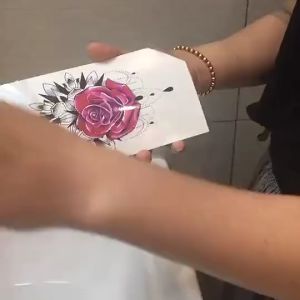 Tato Temporer Tattoo Tatto Temporary Tahan Air Sementara Anti Air Seri LC-814 Motif Ikan Koi Hitam Keberuntungan