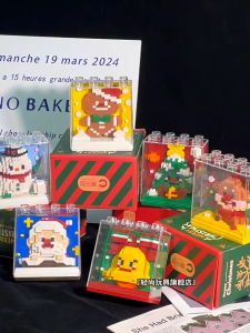 Christmas Set Block Buildings Santa Claus Bell Elk Snowman Decorations Christmas Gifts for Girlfriend