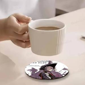 Bungo Stray Dogs Anime Round Coasters Insulated Durable Cups Coffee Coaster Plate Mats Home and Decoration Kitchen Utensils