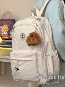 KDMILD | Simple Versatile School Backpack for Junior & Senior High School Students Large Capacity Casual Bag