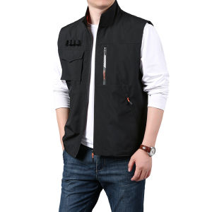 CHAFEI | Windproof Waterproof Multiple Pockets Stand Collar Vest