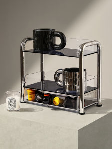 จัดระเบียบเครื่องสำอางในชั้นวางของ Acrylic Cup Storage Rack จัดระเบียบครีมในชั้นวางของ ชั้นวางของสำหรับกระติกน้ำ เครื่องประดับเครื่องสำอาง