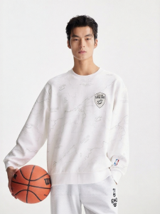 Jack Jones | NBA Collaborated Round-Shoulder Loose Fit Fashion Sweatshirt