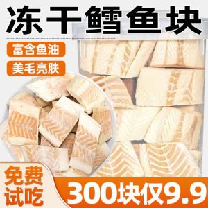 Frozen Dry Cod Fish Blocks Pet Snacks for Kittens Dental Health Promoting Weight Gain Cheek Muscles Development Dog Treats