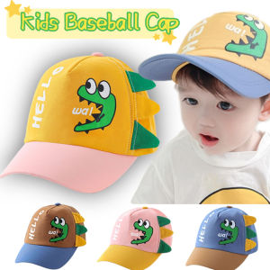 1-4Y Kids Cartoon Dinosaur Print Baseball Cap Autumn Winter Corduroy Children Hat Outdoor Casual Accessories Girls Boys