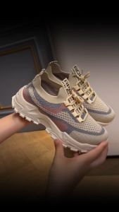 【In stock】Size 36-40 Womens Fashion Breathable Sneakers Mesh Sports Shoes Thick Sole Casual Running Shoes