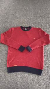 Autumn Winter Mens Sweater High-quality Round Neck Color Blocking Cotton Knitwear Pullover Male Fashion Casual Slim Sweatshirts