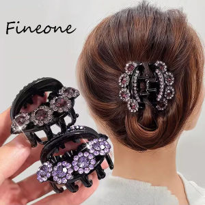ที่หนีบผมเพชรพลอยเทียมสำหรับผู้หญิงที่คาดผมเป็นประกายเครื่องประดับผมคริสตัลสายคาดหัวลายกุหลาบปู