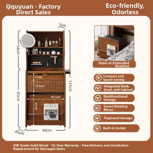 QUYUAN | Space Saving Narrow Mini Dressing Table