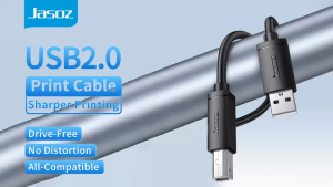 Jasoz Usb 2.0 Printer Cable Male To Male Stable High Quality USB Printer Scanner Cable for Hp Canon Epsonprinter Cable
