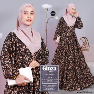 GINZA DRES #1 & #2 - GAMIS MOTIF BUNGA KECILKEKINIAN CANTIK BAHAN VISCOSE BY ANNAIRA.ID