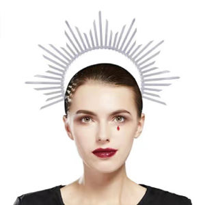Five-pointed Star Round Head Buckle Halo Crowns Witch Headband Mary Halo Goddess Headwear
