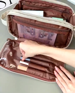 2025 Hot Selling Large Capacity Portable Lipstick Storage Bag Makeup Bag Cosmetic Storage Bag