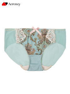 กางเกงชั้นในลูกไม้เซ็กซี่เอวต่ำสำหรับผู้หญิง AERENEY กางเกงชั้นในแบบบางไร้ตะเข็บ ลายดอกไม้ ทรงวันพีซ ระบายอากาศได้ดี ใส่สบาย