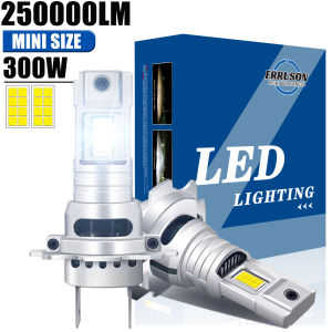 Erruson 300W 250000LM 2PCS Mini H4 H7 LED Headlight Bulb H1 H11 9005 9006 HB3 HB4  Wireless for Car Headlamp Auto Diode Lamp 12V