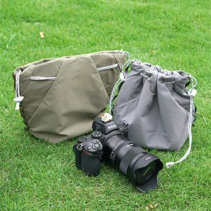 Thickened Shockproof Camera Lens Bag Single Shoulder Leisure Bag Storage Pouch for Sony Canon Nikon Panasonic Olympus