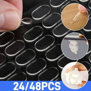 48pcs-24pc Nano Adhesive Double Sided Tape Stickers Reusable Multifunctional Waterproof Transparent Tape for Festival Decoration