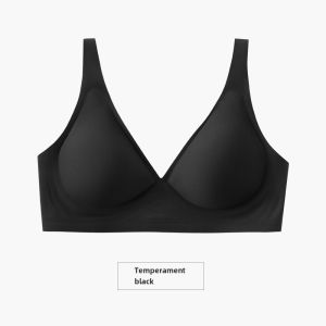 Plain Jelly Seamless Intimates Ladies Underwired Thin Small Breast Push up Adjustable Breast Holding Bra Set