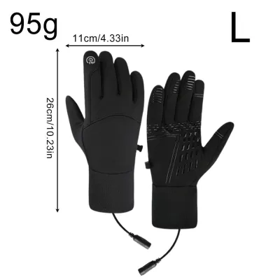 USB Heated Gloves Touch Screen Heating Waterproof Electric Heated Gloves Unisex Thermal Mittens for Outdoor Fishing Motorcycle