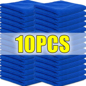 10Pcs Microfiber Cloth Car Wash Towels Absorbent Dishwashing Cloth Car Care Detailing Polishing Cloth Kitchen Cleaning Rags