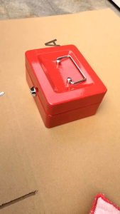 Lockable Storage Container For Money With Divided Sections For Coins And Banknotes In Black White Red And Blue Sizes