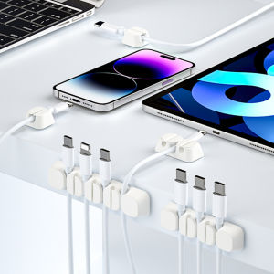 【On Sale】Desktop Cable Organizer Multi-function Cable Tie Silicone TPE Cable Retainer Clean Desktop