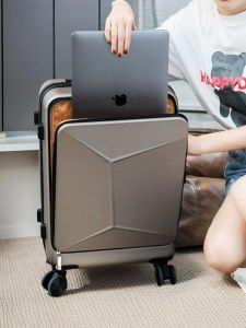 Small Travel Suitcase for Men And Women Business Trip Carry-On Luggage 20 Inch Plane Leather Box 24 Can Put Computer