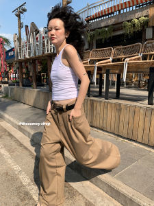 High-Waist Casual Suit Pants for Women THESUMEY New Summer 2023 Wide-Leg Straight-Leg High-End Dropshipping