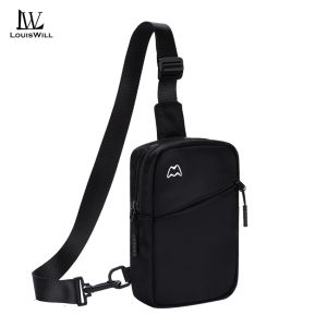 LouisWill Man Bag Fashion Chest Bag Shoulder Bag Waterproof Oxford Crossbody Bag Large Capacity Anti-Thief Street Bag Casual Bag Messenger Bag Travel Bag Business Bag Phone Pouch